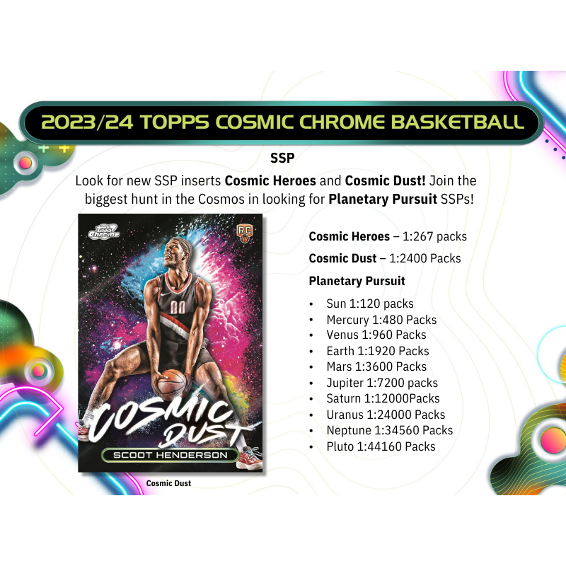 2023/24 Topps Cosmic Chrome Basketball Hobby 12 Box Case