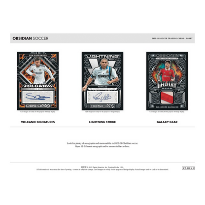 2022/23 Panini Obsidian Soccer Hobby 12 Box Case
