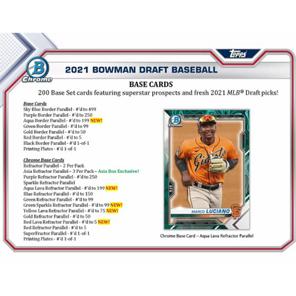 2021 BOWMAN DRAFT BASEBALL ASIAN EDITION