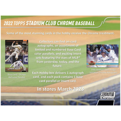 2022 Topps Stadium Club Chrome Baseball Hobby Box