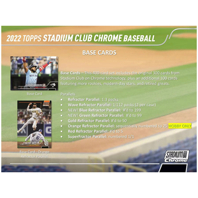 2022 Topps Stadium Club Chrome Baseball Hobby Box